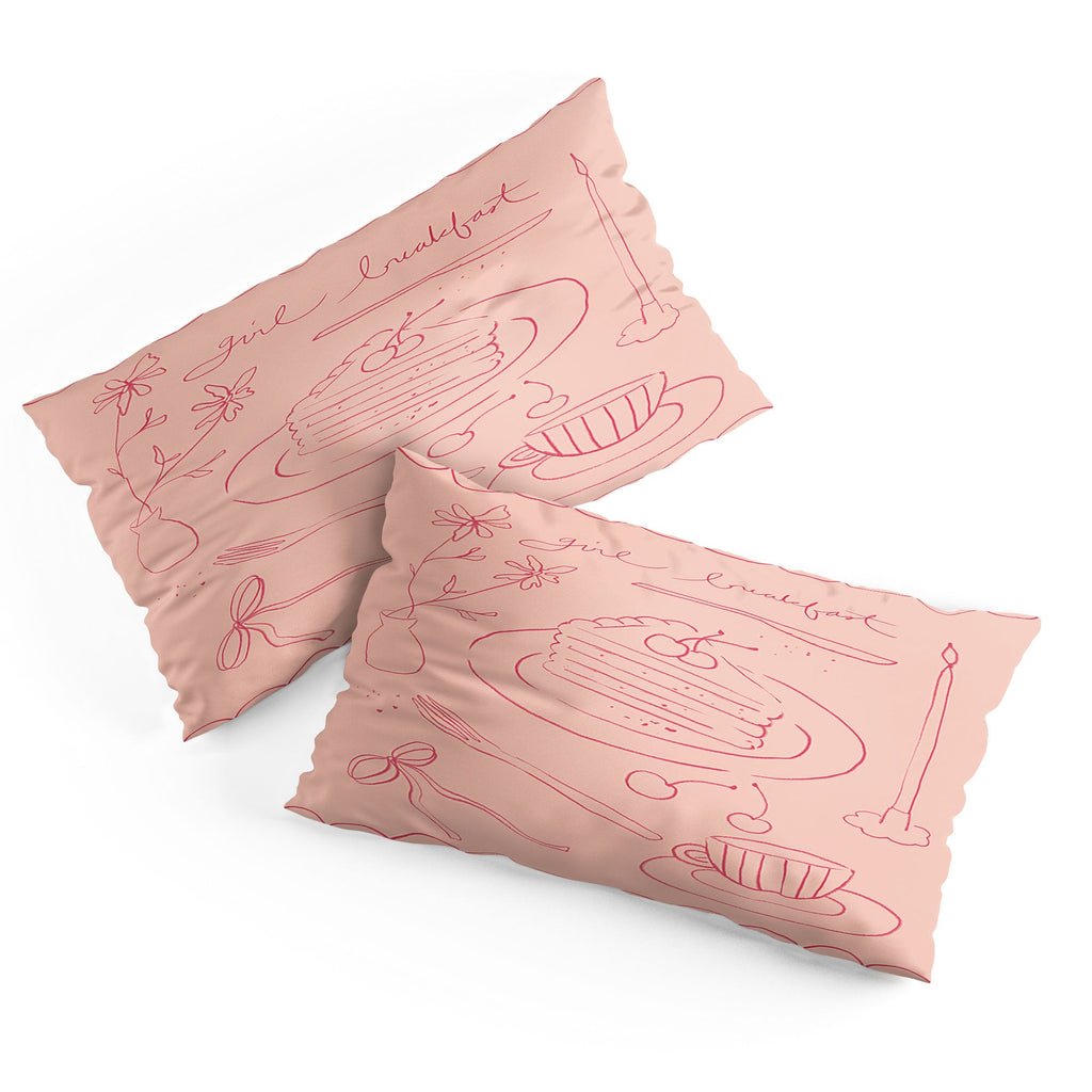 DENY Designs girl breakfast Pillow Shams