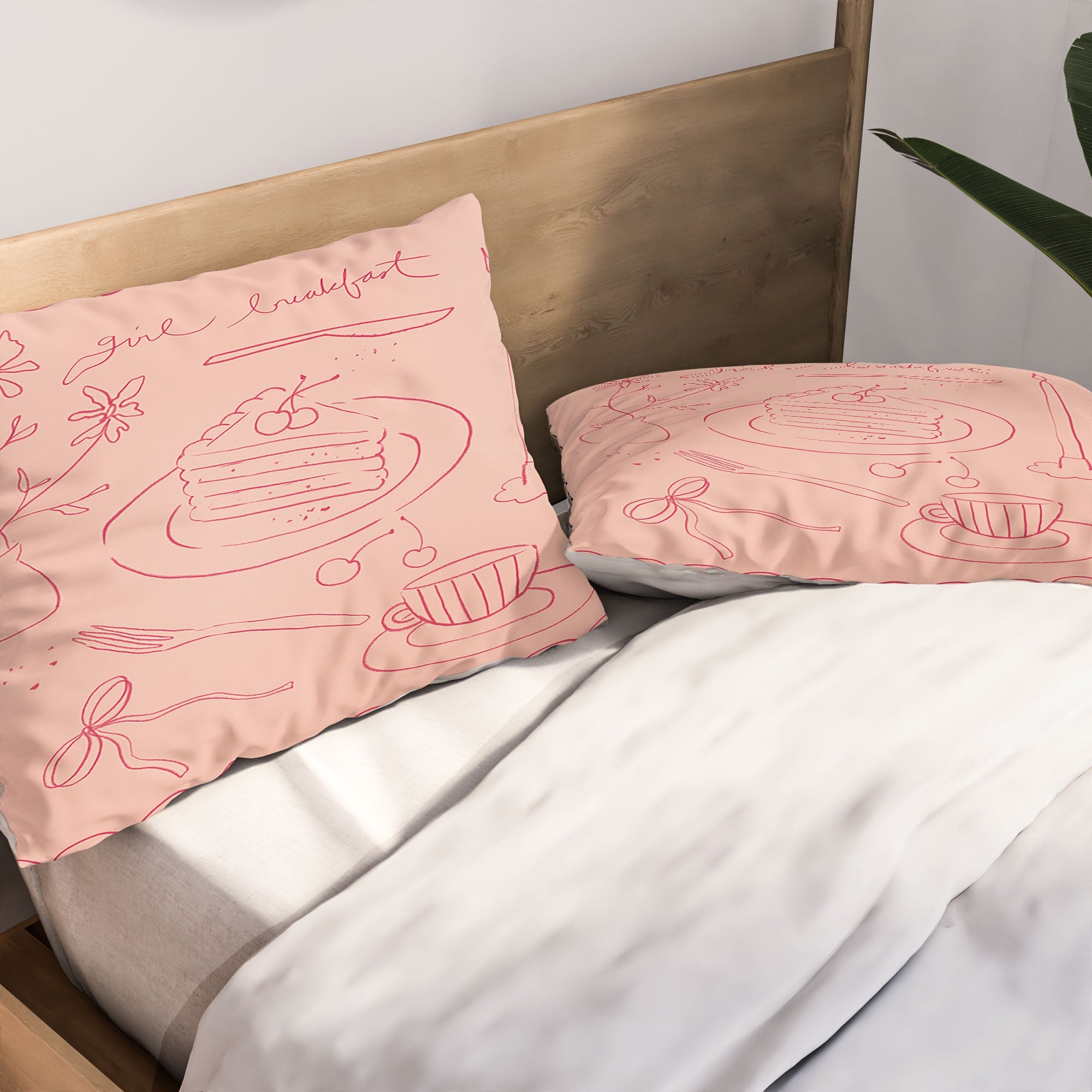 DENY Designs girl breakfast Pillow Shams