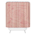 DENY Designs girl breakfast Shower Curtain