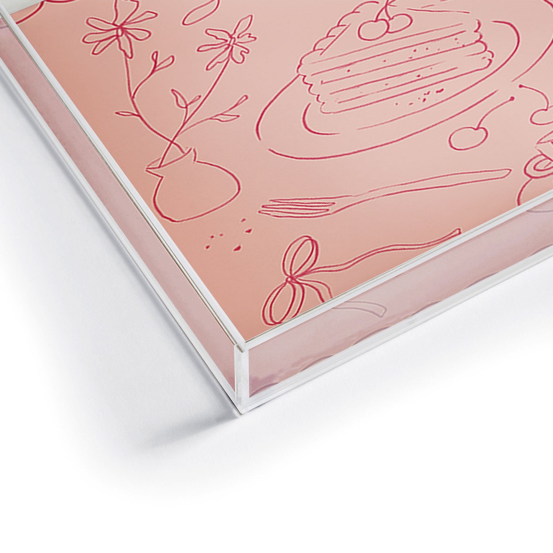DENY Designs girl breakfast Acrylic Tray
