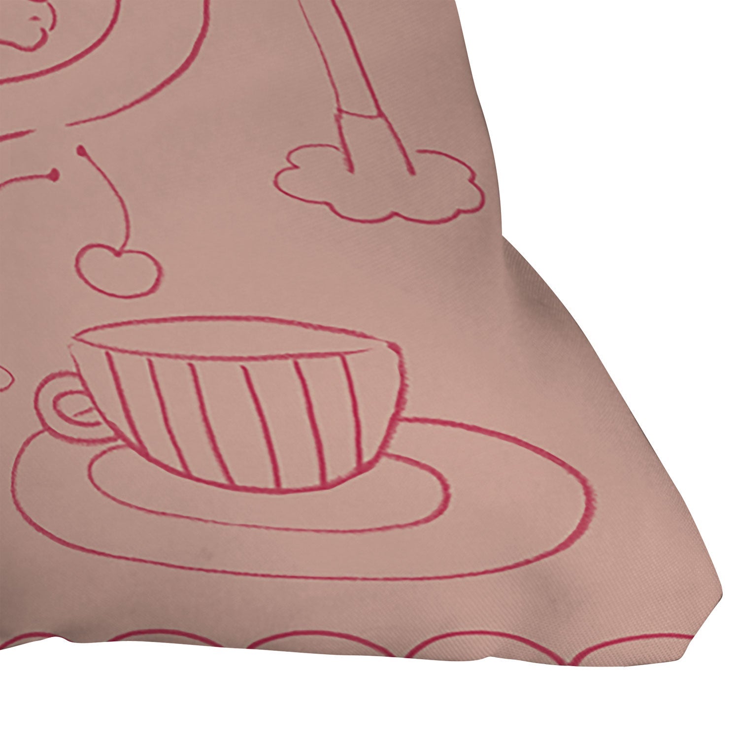 DENY Designs girl breakfast Outdoor Throw Pillow