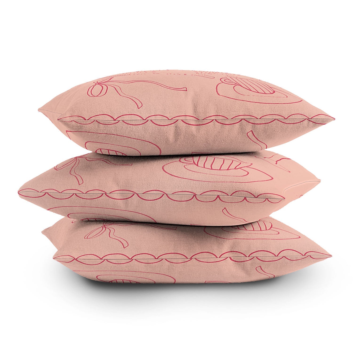 DENY Designs girl breakfast Outdoor Throw Pillow