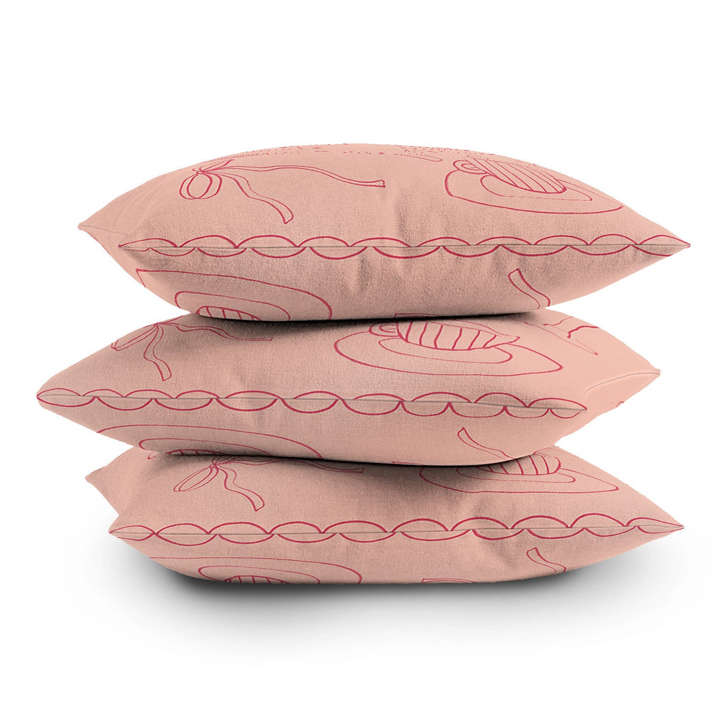 DENY Designs girl breakfast Throw Pillow
