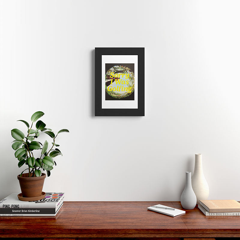 DENY Designs GolfFisheye Framed Art Print