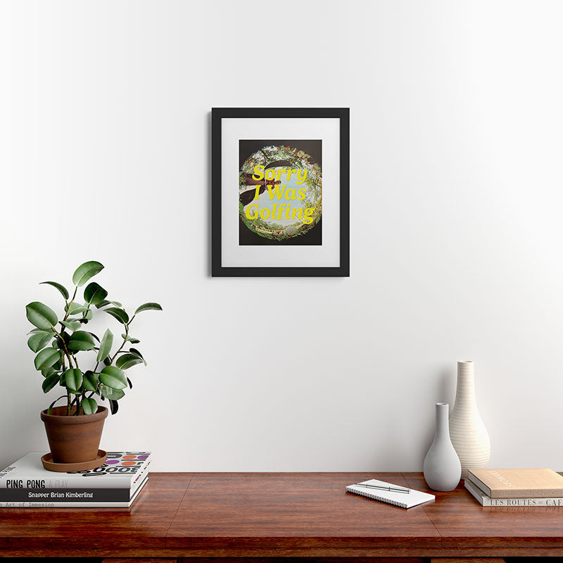 DENY Designs GolfFisheye Framed Art Print