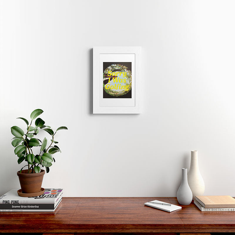 DENY Designs GolfFisheye Framed Art Print
