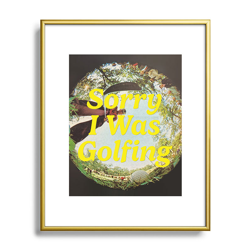 DENY Designs GolfFisheye Metal Framed Art Print