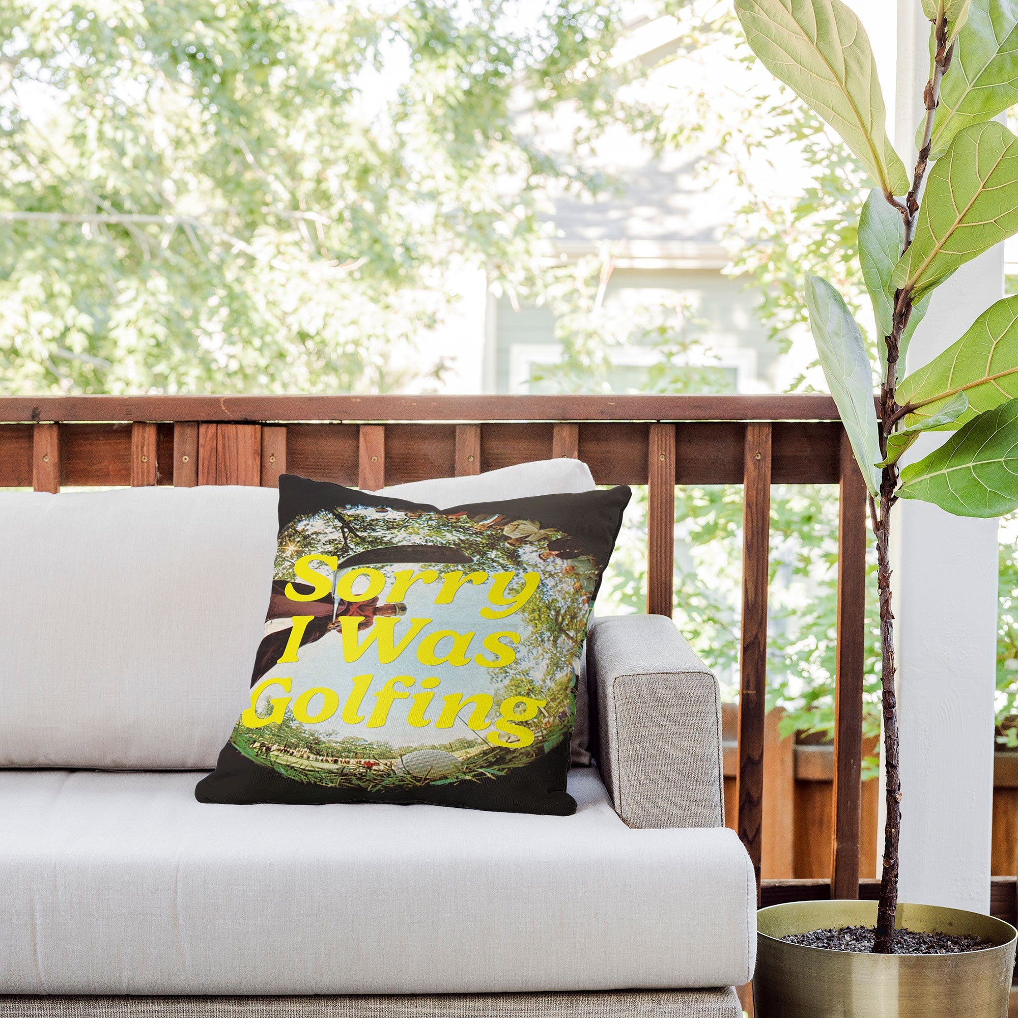 DENY Designs GolfFisheye Outdoor Throw Pillow
