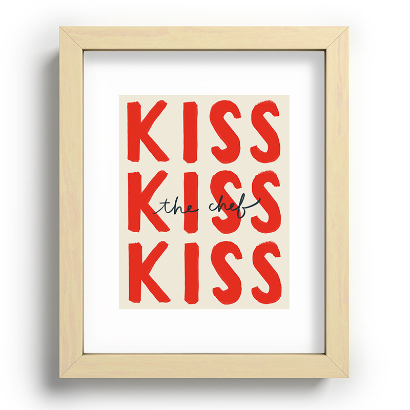 DENY Designs Kiss The Chef Recessed Framing Rectangle