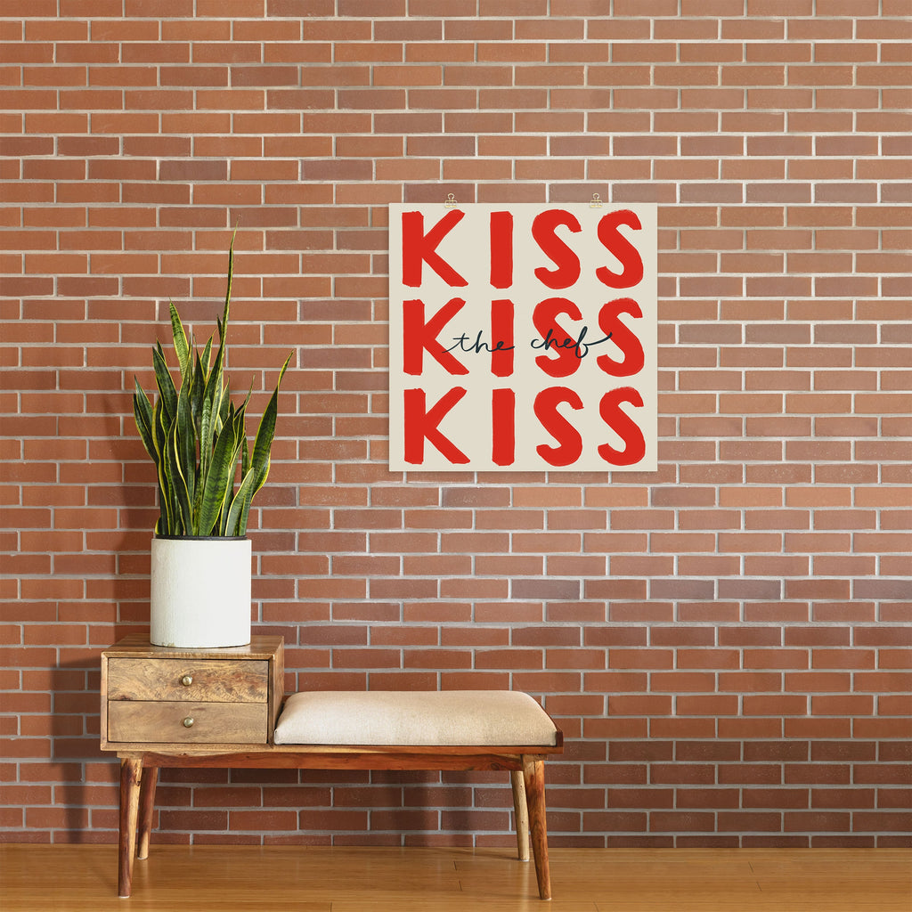 DENY Designs Kiss The Chef Art Print