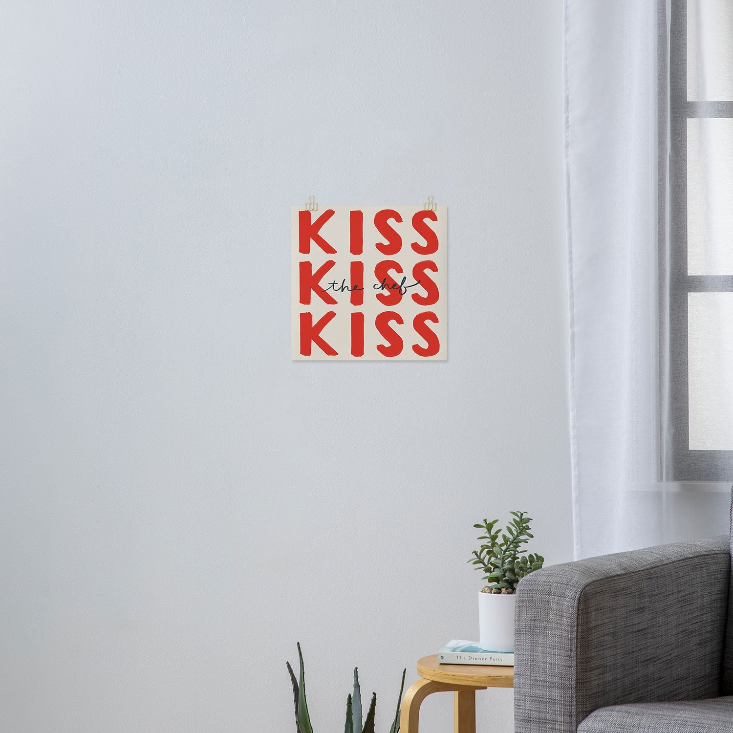 DENY Designs Kiss The Chef Art Print