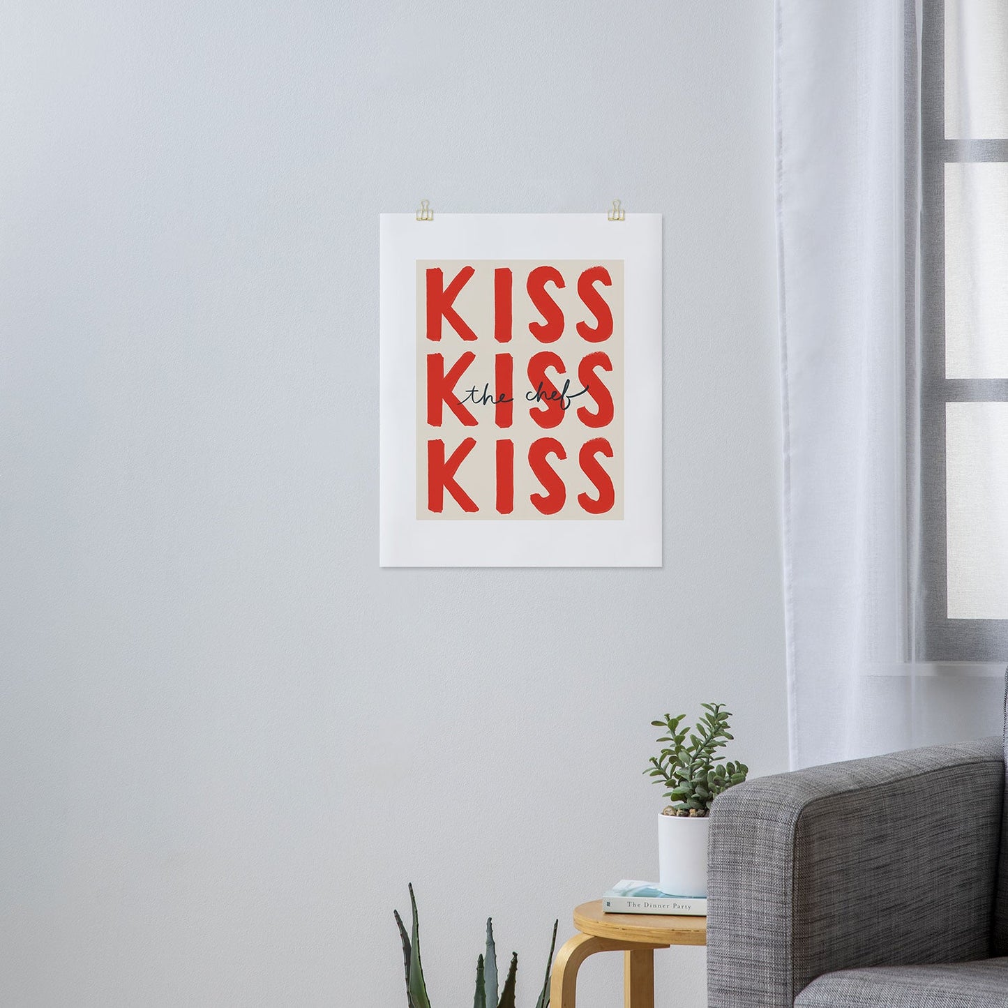 DENY Designs Kiss The Chef Art Print
