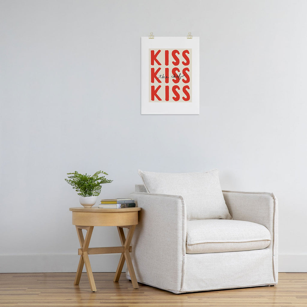 DENY Designs Kiss The Chef Art Print