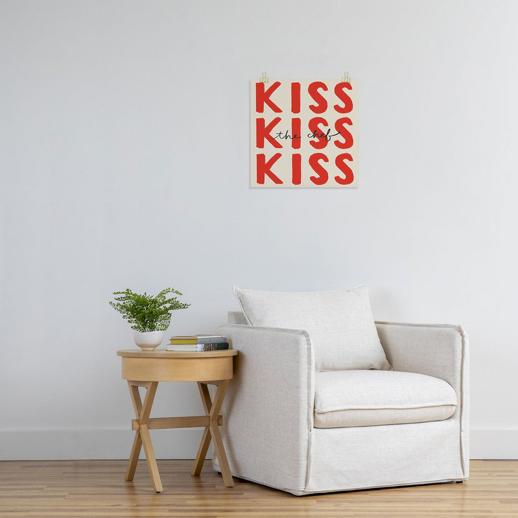 DENY Designs Kiss The Chef Art Print