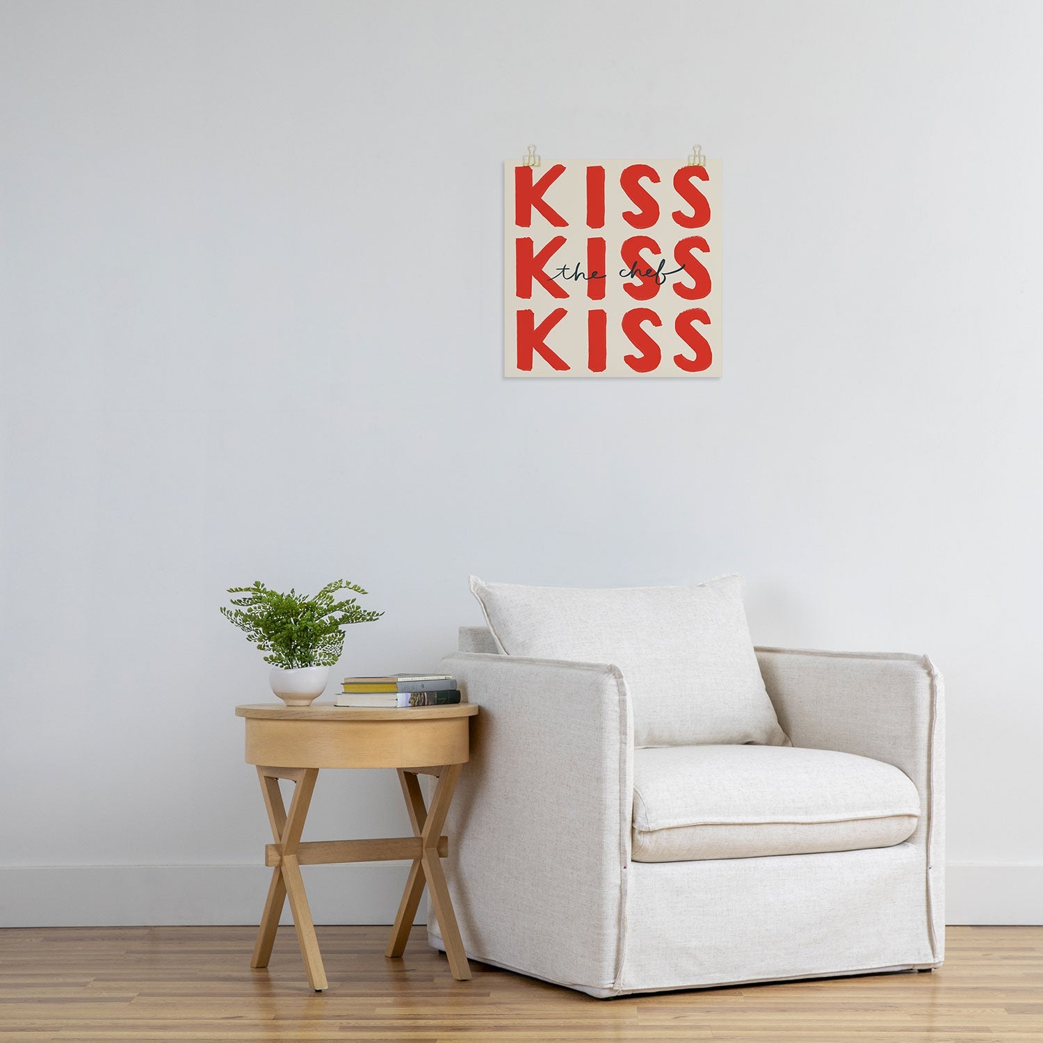 DENY Designs Kiss The Chef Art Print