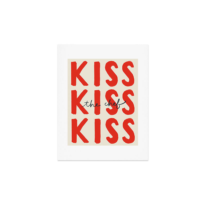 DENY Designs Kiss The Chef Art Print