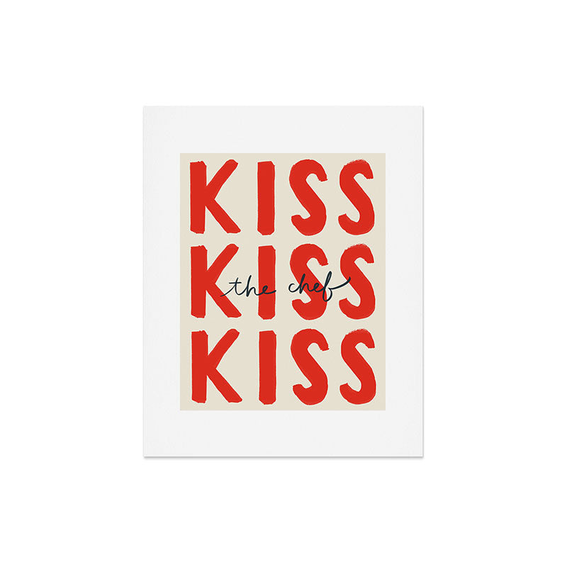 DENY Designs Kiss The Chef Art Print
