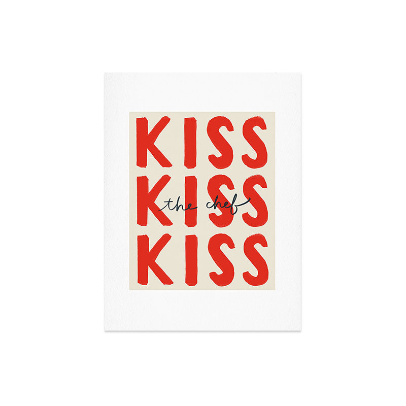 DENY Designs Kiss The Chef Art Print