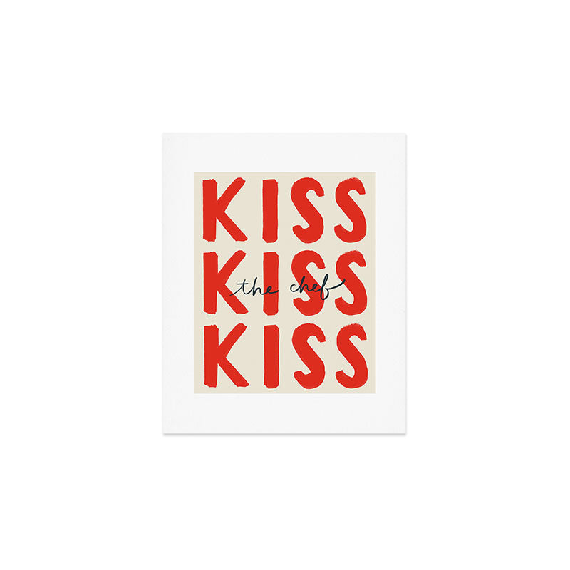 DENY Designs Kiss The Chef Art Print