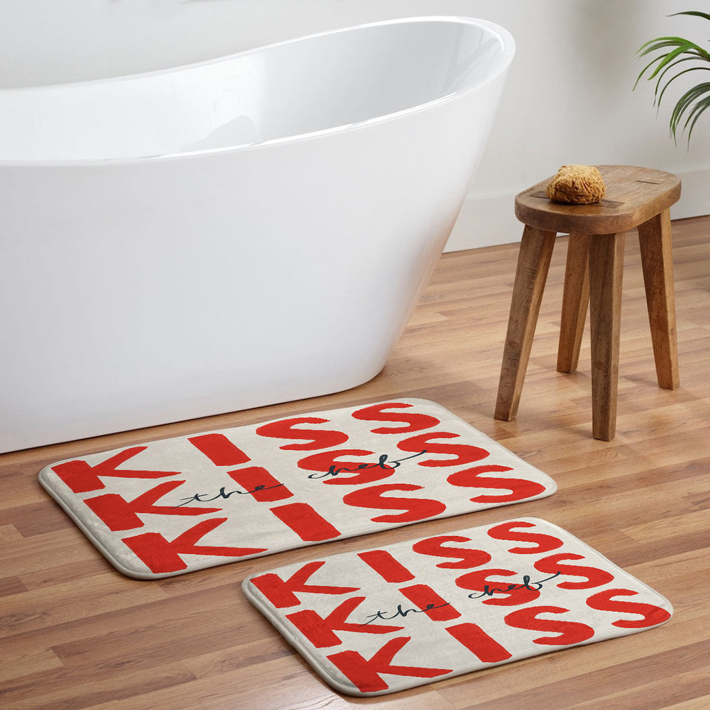DENY Designs Kiss The Chef Memory Foam Bath Mat