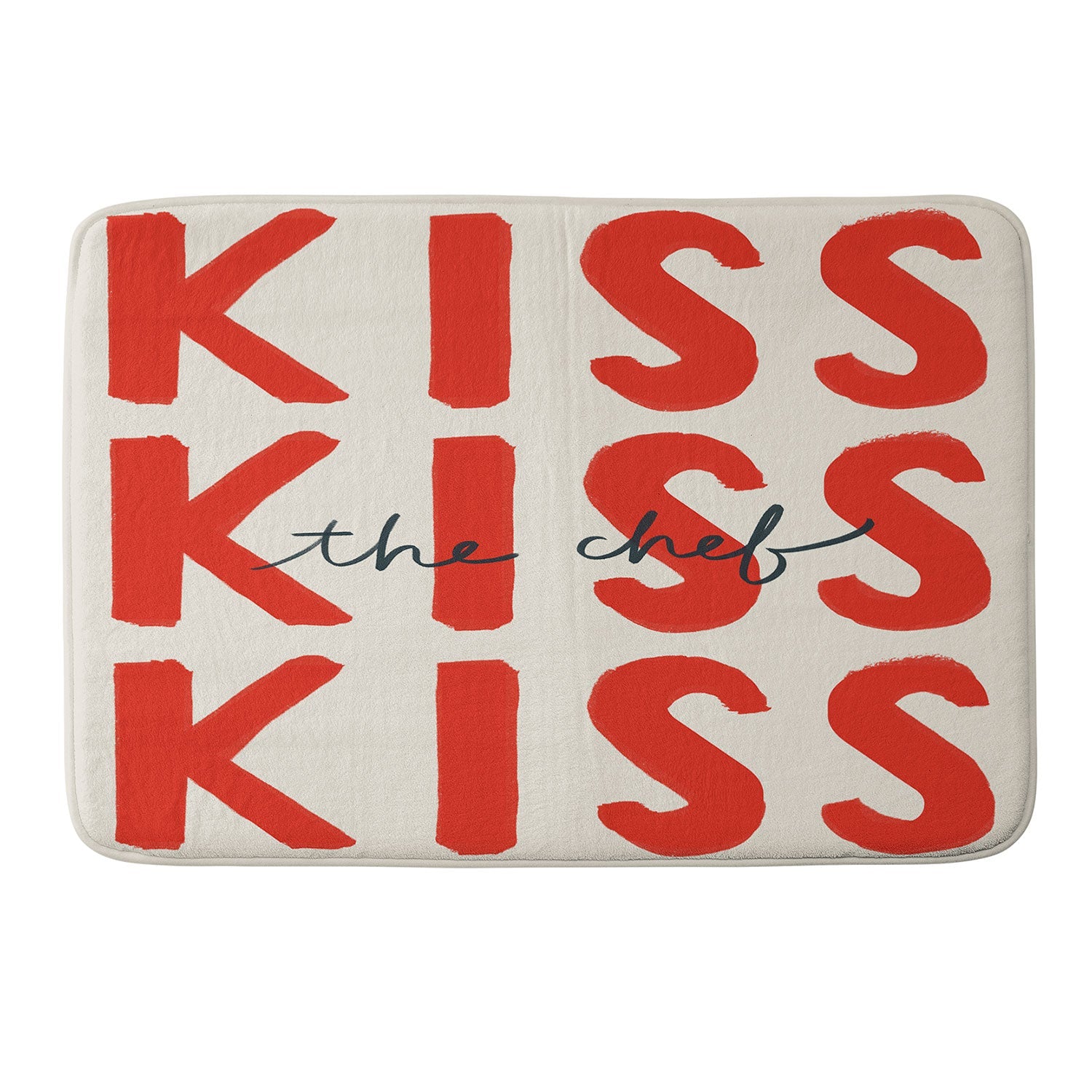 DENY Designs Kiss The Chef Memory Foam Bath Mat