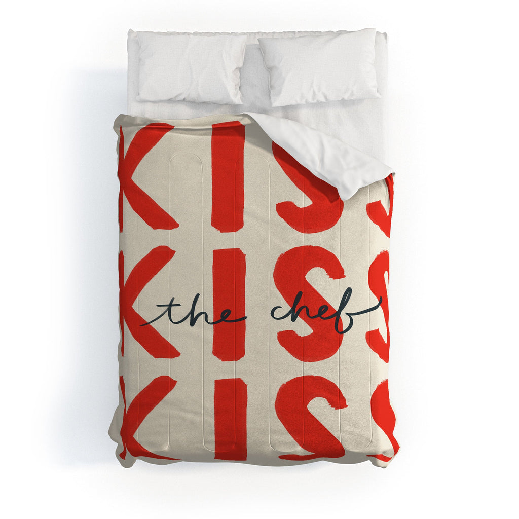 DENY Designs Kiss The Chef Comforter