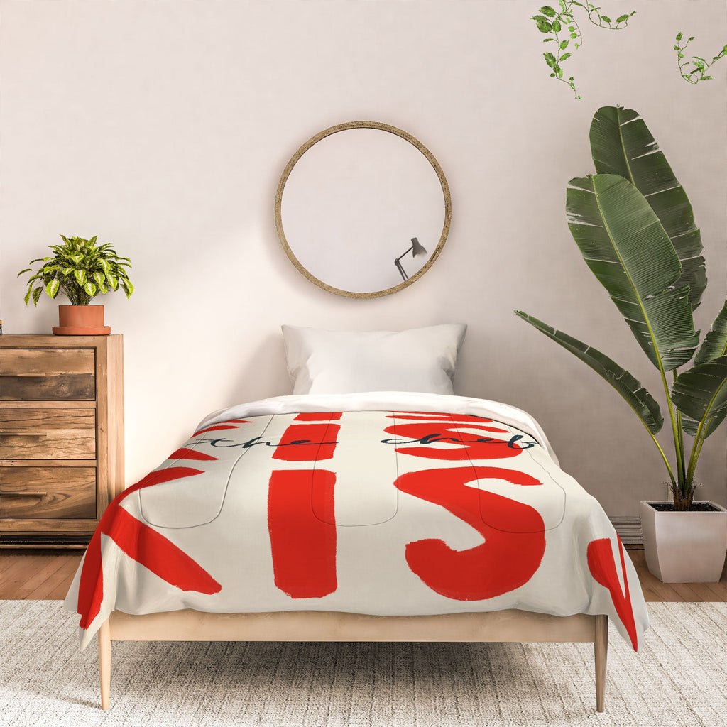 DENY Designs Kiss The Chef Comforter