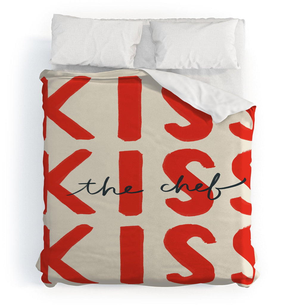 DENY Designs Kiss The Chef Duvet Cover