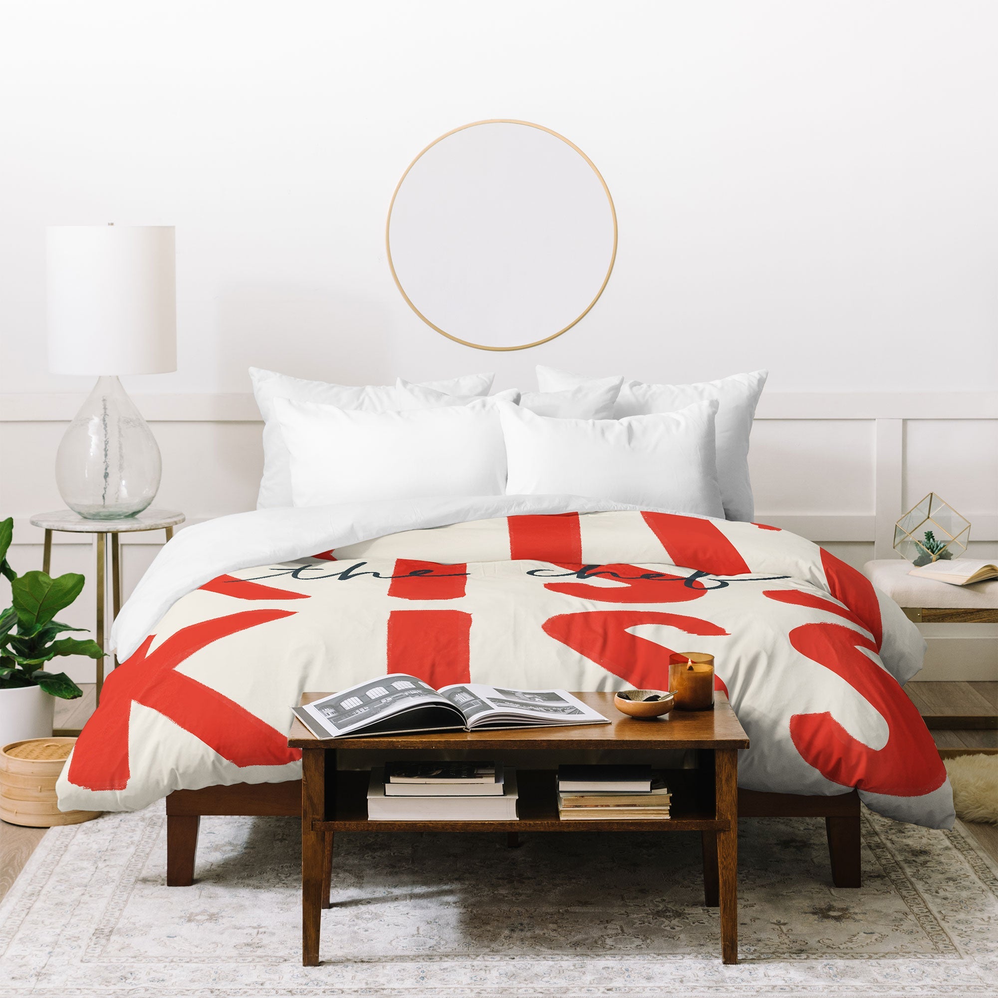 DENY Designs Kiss The Chef Duvet Cover