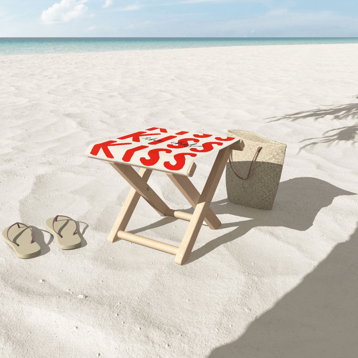 DENY Designs Kiss The Chef Folding Stool