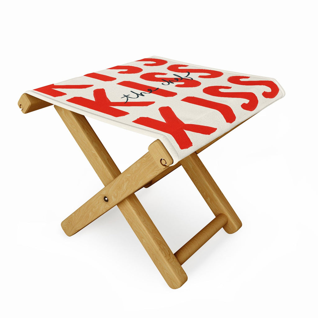 DENY Designs Kiss The Chef Folding Stool