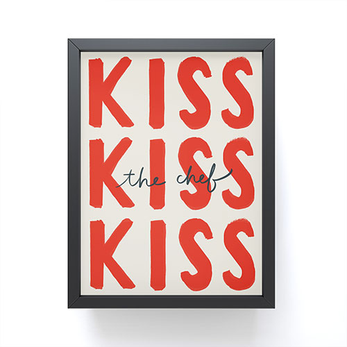 DENY Designs Kiss The Chef Framed Mini Art Print