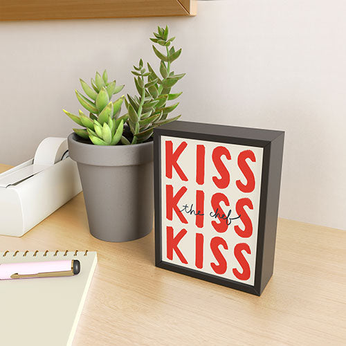 DENY Designs Kiss The Chef Framed Mini Art Print