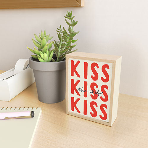 DENY Designs Kiss The Chef Framed Mini Art Print