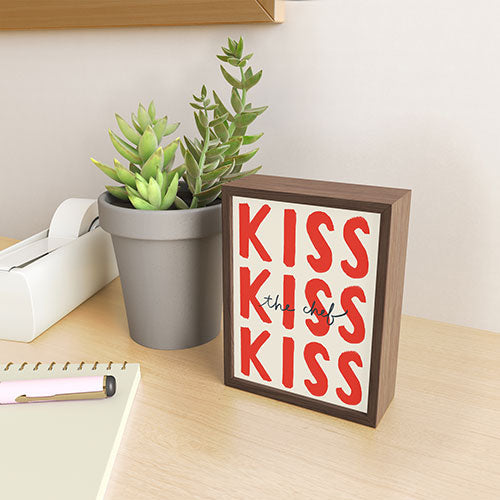 DENY Designs Kiss The Chef Framed Mini Art Print