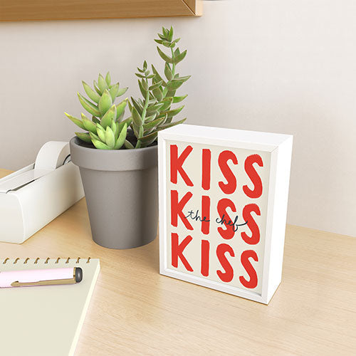 DENY Designs Kiss The Chef Framed Mini Art Print