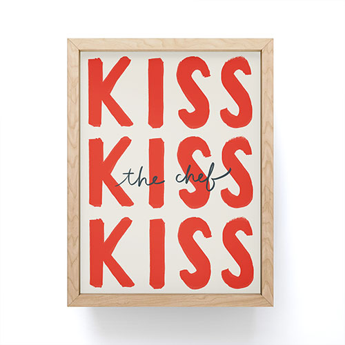 DENY Designs Kiss The Chef Framed Mini Art Print