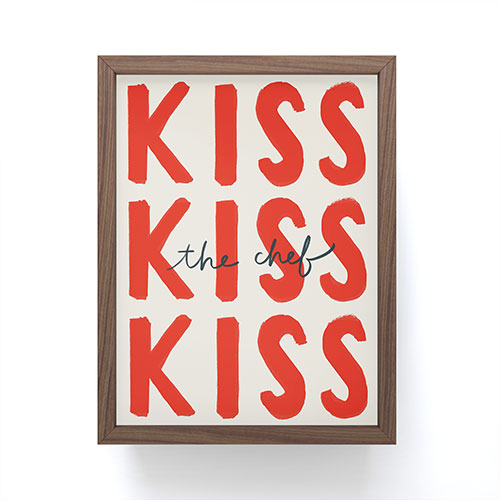 DENY Designs Kiss The Chef Framed Mini Art Print