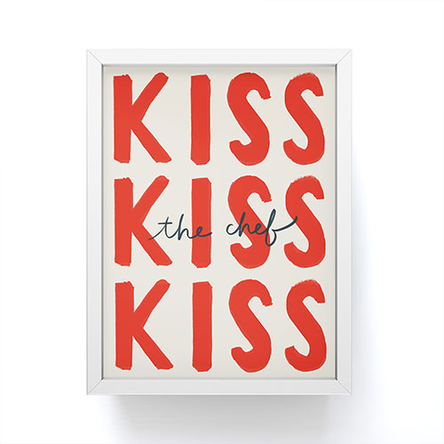DENY Designs Kiss The Chef Framed Mini Art Print
