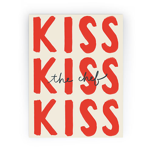 DENY Designs Kiss The Chef Mini Art Print