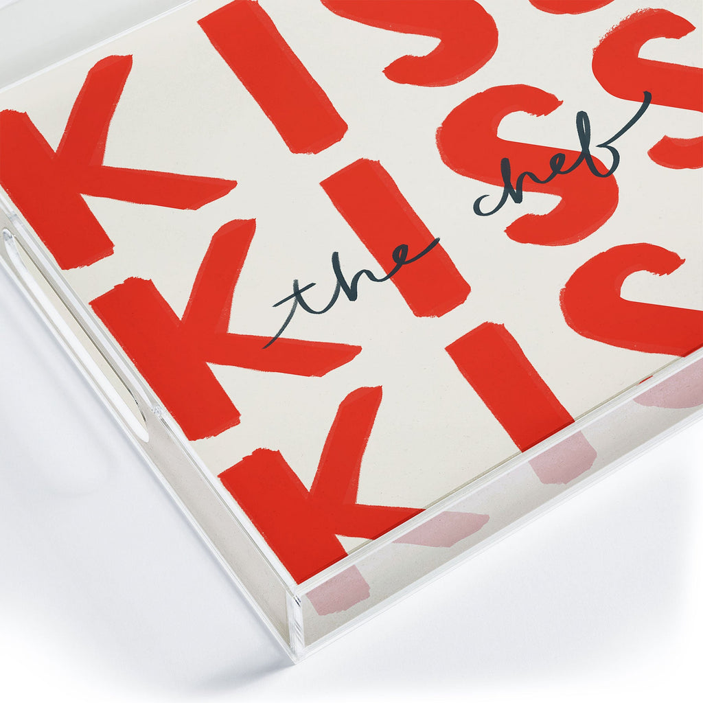 DENY Designs Kiss The Chef Acrylic Tray