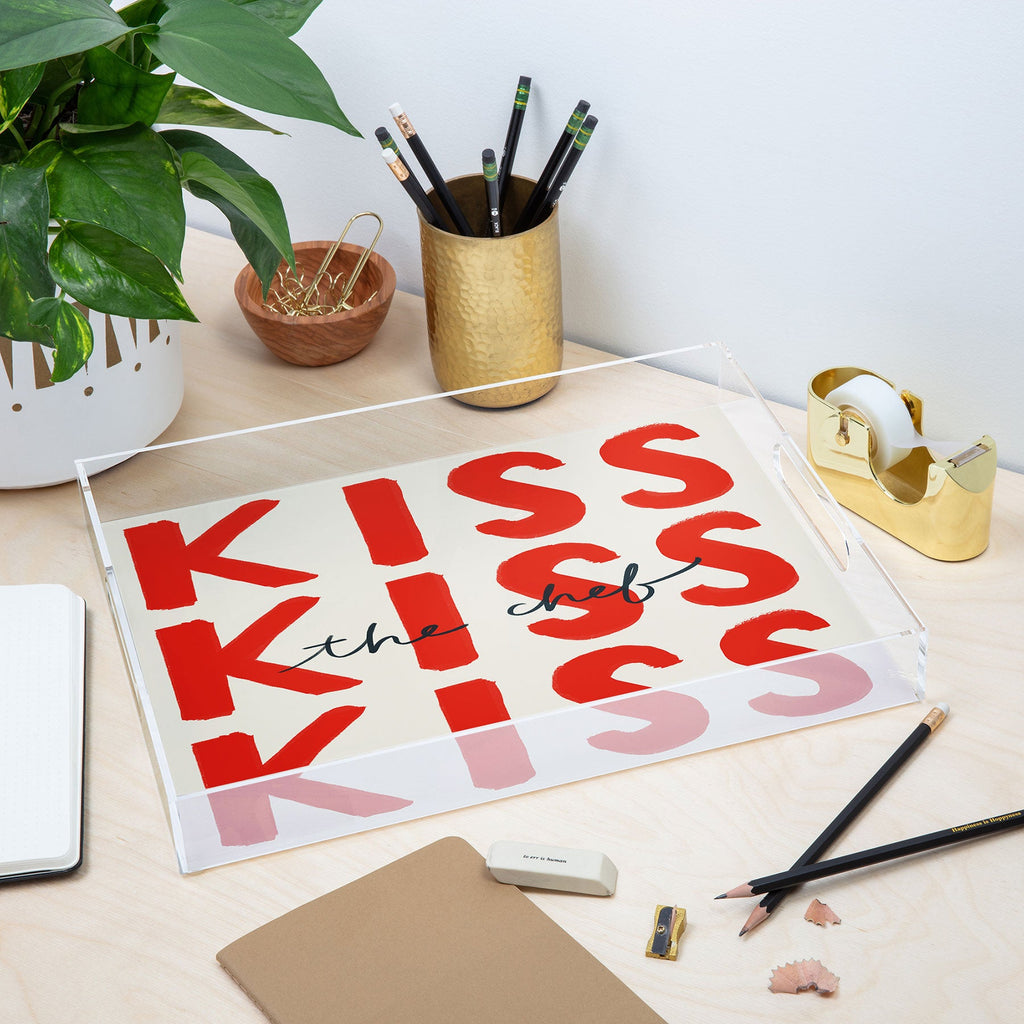 DENY Designs Kiss The Chef Acrylic Tray