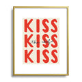 DENY Designs Kiss The Chef Metal Framed Art Print