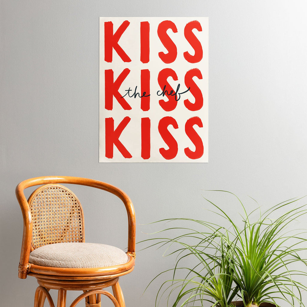 DENY Designs Kiss The Chef Poster