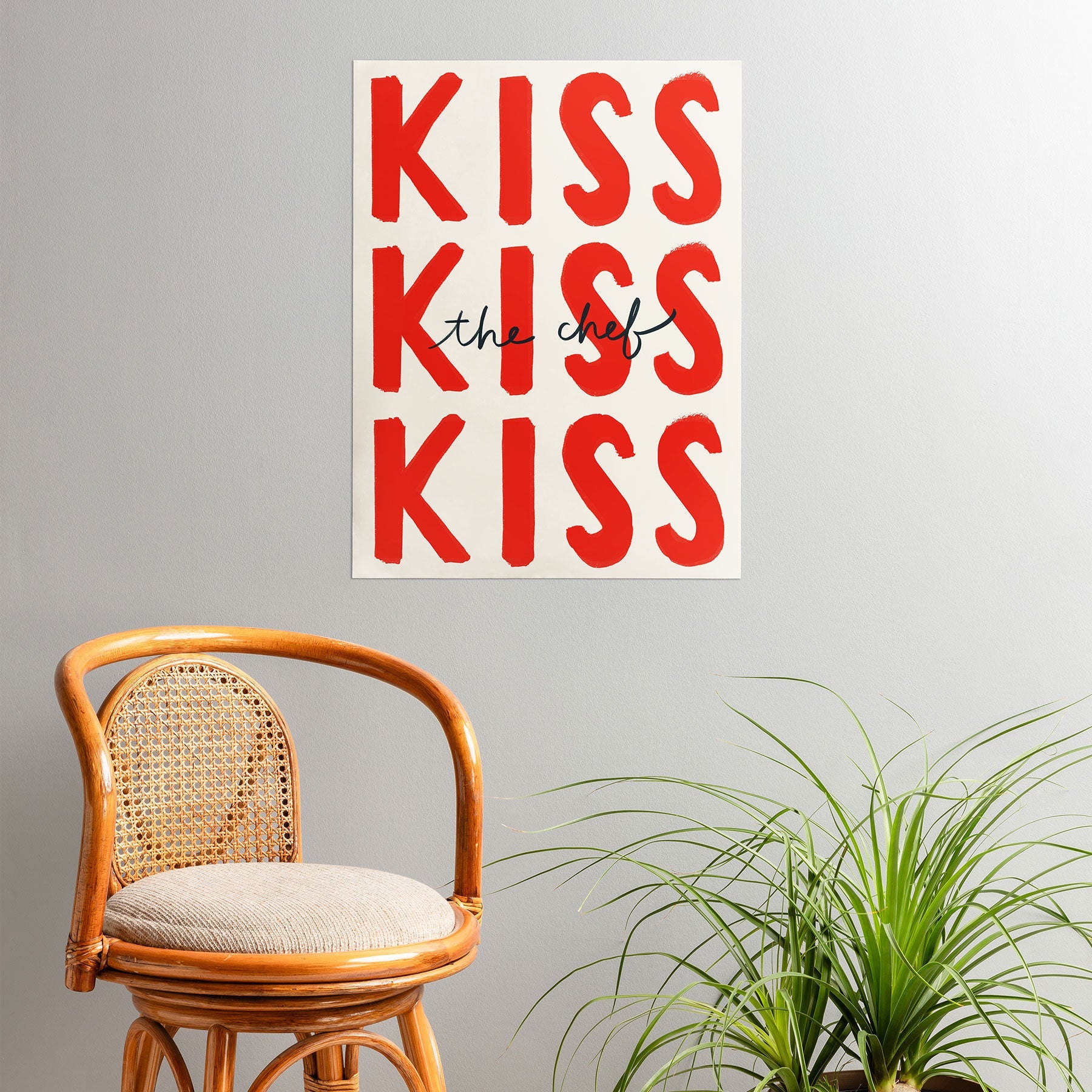 DENY Designs Kiss The Chef Poster