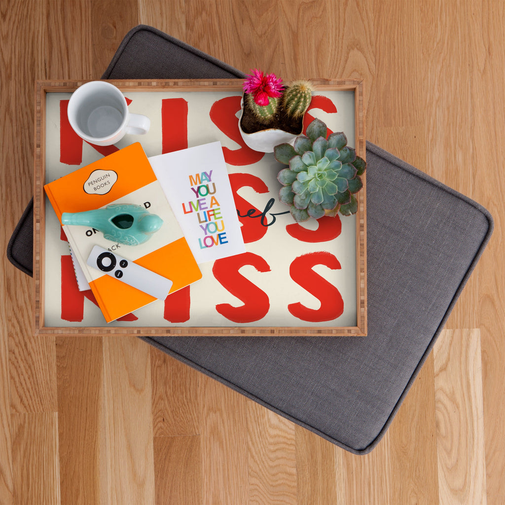 DENY Designs Kiss The Chef Rectangular Tray
