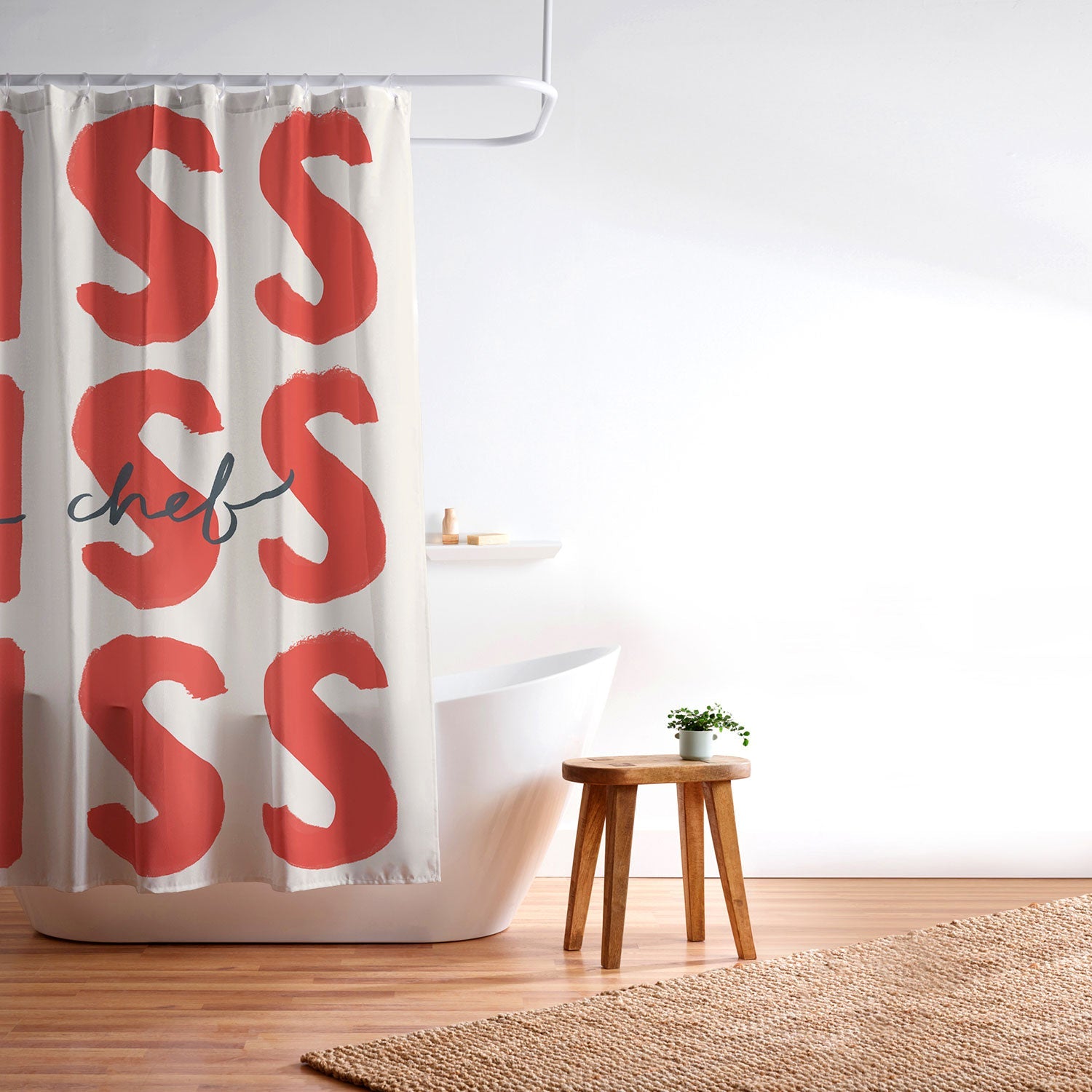 DENY Designs Kiss The Chef Shower Curtain