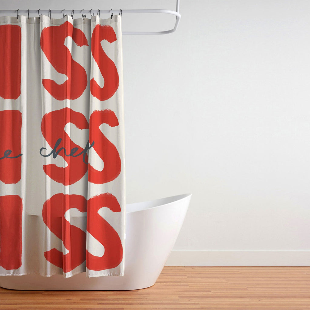 DENY Designs Kiss The Chef Shower Curtain