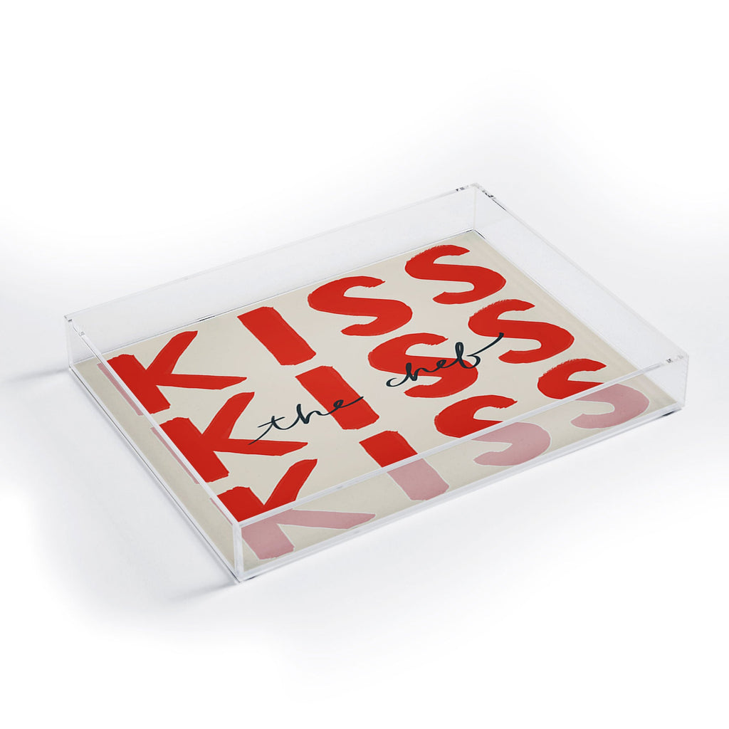 DENY Designs Kiss The Chef Acrylic Tray