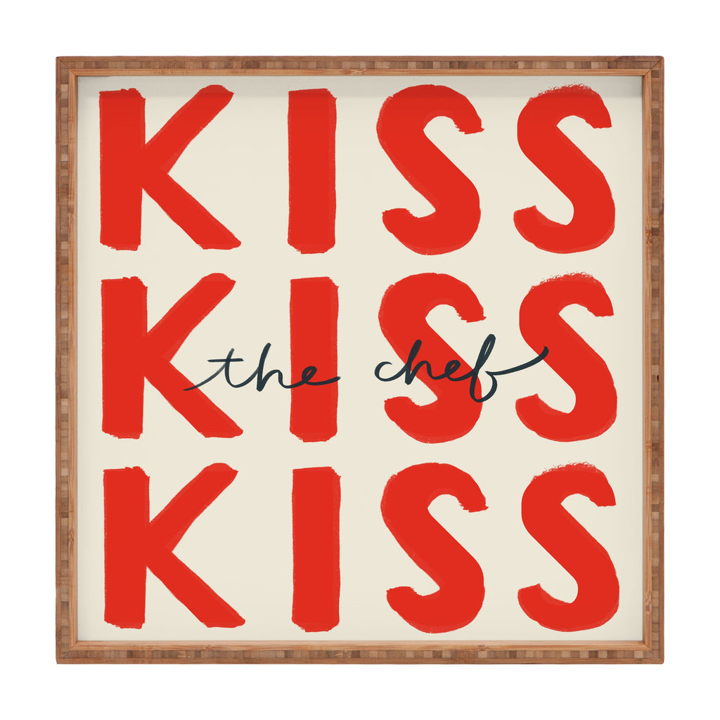 DENY Designs Kiss The Chef Square Tray